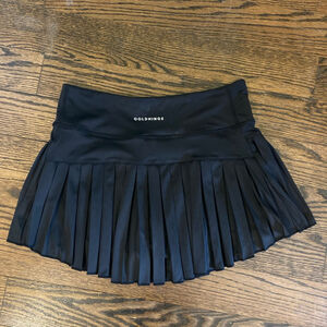 Women's GOLDHINGE Black Pleated Athletic Skirt #tennis skort